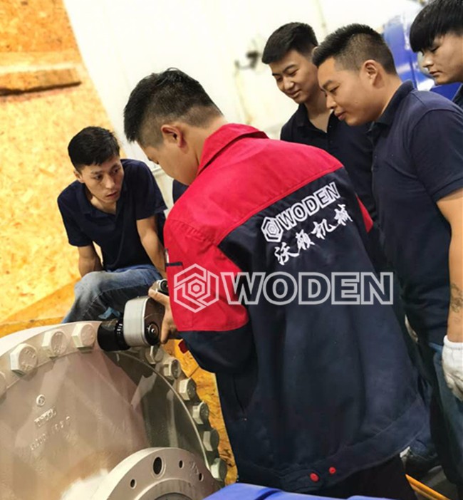 沃頓液壓扳手用戶培訓現場